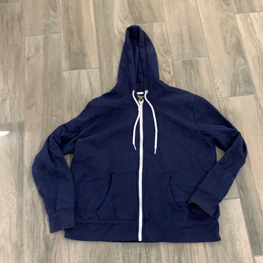 Faded glory navy zip up hoodie